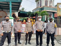 Anggota Polsek Binjai Utara Kawal Gerak Jalan Santai Sambut Tahun Baru Islam 1 Muharram 1444 H