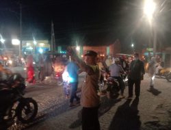 Polsek Binjai Barat Kawal Pelaksanaan Pawai Obor