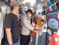 Demi Meningkatkan Kesadaran Prokes dan Vaksinasi Covid-19, Sejumlah Pengunjung Pasar Terjaring Operasi Yustisi, Kelurahan Pekan Binjai Zona Hijau