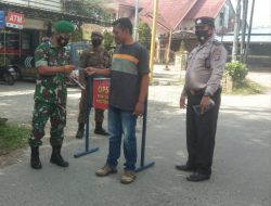 Polsek Binjai Timur Bersama Koramil 17/BT Gelar Ops Yustisi Tingkatkan Kesadaran Prokes dan Vaksinasi Covid-19