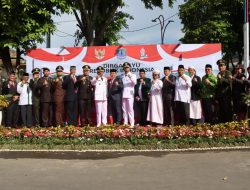KAPOLRES BINJAI HADIRI UPACARA PERINGATAN HARI KEMERDEKAAN REPUBLIK INDONESIA KE 77