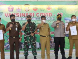 WALIKOTA BINJAI BERSAMA KAPOLRES BINJAI HADIRI LAUNCHING VAKSIN BOOSTER DOSIS II