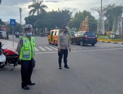 Kehadiran Polsek Binjai Kota Berikan Rasa Nyaman Bagi Pengendara Di Jalanan