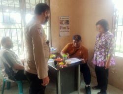 Kunjungi Kantor Lurah Kelurahan Cengkeh Turi, Bhabinkamtibmas Sampaikan Pesan Kamtibmas