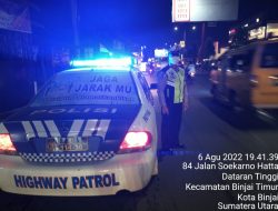 Patroli Blue Light R-4 Sat Lantas Polres Binjai