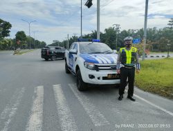 Antisipasi 3C dan Laka Lantas, Satlantas Polres Binjai Rutin Lakukan Patroli