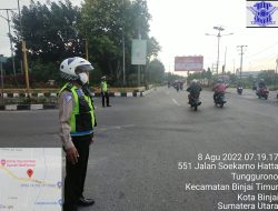 Jaga Ketertiban Di Jalur, Sat Lantas Polres Binjai Laksanakan Gatur Pagi