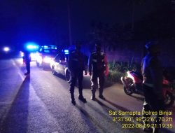 Patroli Blue Light Sat Samapta Beserta Polsek Jajaran Meningkatkan Pengawasan Monitoring Kegiatan Masyarakat  Dan Objek Vital  Malam Hari