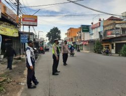 GIAT RUTIN ANGGOTA POLSEK BINJAI SELATAN GIATKAN GATUR LALIN PAGI