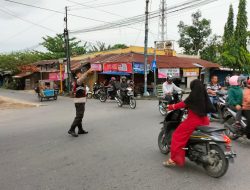 GIAT PENGATURAN LALU LINTAS PAGI POLSEK BINJAI SELATAN