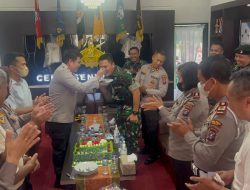 KAPOLRES BINJAI KUNJUNGI MARKAS YON RAIDER 100/PS