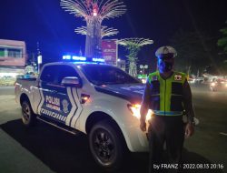 Sat Lantas Polres Binjai Blue Light Patroli Antisipasi 3C ( Curas, Curat & Curanmor) Dan Public Speaking Protokol Kesehatan