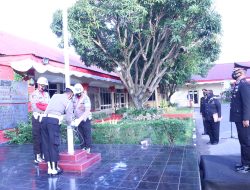 Waka Polres Binjai Sebagau Irup Upacara HUT ke-77 Republik Indonesia Di Mako Polres Binjai