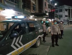 Jaga Situasi Aman Kondusif Di Perbatasan Patroli R-4 Bersinggungan dan Gelar Operasi Yustisi Malam Hari