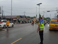 Polsek Binjai Timur Laksanakan Giat Rutin Pengaturan Lalin