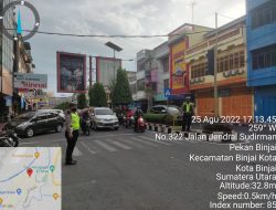 Jaga Kamseltibcar Di Sore Hari Sat Lantas Polres Binjai Lakukan Gatur