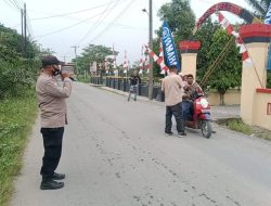 Operasi Yustisi Sore Hari Digelar Depan Mako Mapolsek Pencegahan Penyebaran Covid-19