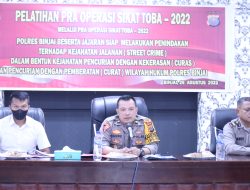 KABAG OPS POLRES BINJAI PIMPIN RAPAT KOORDINASI OPERASI SIKAT TOBA TOBA-2022