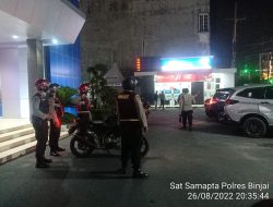 Pam Obvit Sat Samapta Polres Binjai Patroli R-2 Malam Rutin Sasar Objek Vital