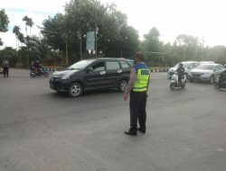 RUTINITAS, GATUR PAGI POLSEK BINJAI TIMUR LAYANI MASYARAKAT
