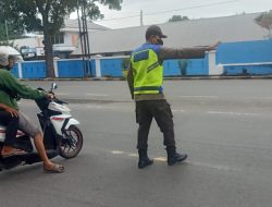 Polsek Binjai Timur Melaksanakan Giat Rutin Pengaturan Lalin