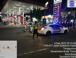 SAT LANTAS POLRES BINJAI PATROLI KE SPBU||PASCA HARGA BBM NAIK