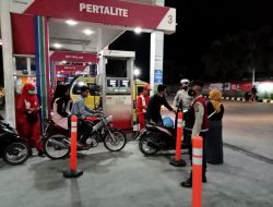 Harga BBM Naik, Polsek Binjai Utara Patroli Ke-3 SPBU di Kec. Binjai Utara