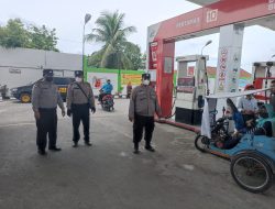 POLSEK BINJAI BARAT LAKUKAN PATROLI DI SEJUMLAH SPBU, PASTIKAN KELANCARAN PENYALURAN BBM