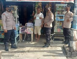 Polsek Binjai Timur Bagi Masker Gratis Kepada Masyarakat