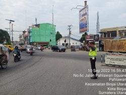 Jaga Kamseltibcar Yang Aman Kondusif Pos Padat Sore Hari Sat Lantas Polres Binjai