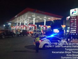 Antisipasi Kemacetan Unit Patroli Sat Lantas Monitoring Sekitaran Spbu