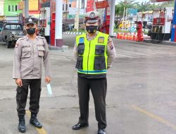 Patroli SPBU Polsek Binjai Selatan cek antrian pasca kenaikan bbm