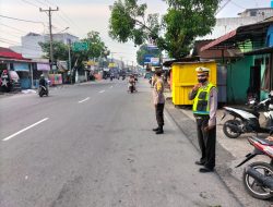 Personil Polsek Binjai Selatan Rutin Laksanakan Gatur Lalin Pagi