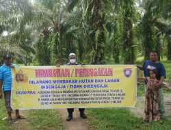 Bhabinkamtibmas Kel. Limau Mungkur Polsek Binjai Barat Terus Gencarkan Imbauan Cegah Karhutla di Wilayahnya