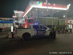 Antisipasi Penimbunan Dan Kemacetan Di SPBU Giat Monitoring Unit Patroli Sat Lantas Polres Binjai