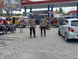 POLSEK BINJAI TIMUR MONITORING KETERSEDIAAN STOCK BBM DI SPBU