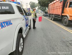 GIAT PATROLI SATLANTAS POLRES BINJAI, MONITORING ANTISIPASI ANTRIAN PANJANG DI SPBU