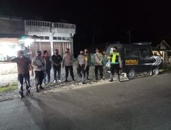 Patroli Bersinggungan Jajaran Polsek Polres Binjai Monitoring Perbatasan