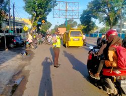 Personil Binjai Timur laksanakan Gatur Pagi, Guna Antisipasi Kamseltibcar Aman Dan Lancar