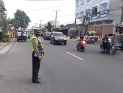 BERI KENYAMANA KEPADA PENGGUNA JALAN POLSEK BINJAI SELATAN TINGKATKAN GIAT RUTIN GATUR PAGI