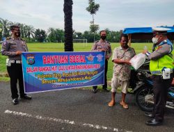 SAMBUT HARI LALU LINTAS BHAYANGKARA YG KE-67 SAT LANTAS POLRES BINJAI BAGIKAN SEMBAKO