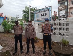 Pam Gereja Minggu Rutin Polres Binjai dan Jajarannya Pastikan Berjalan Aman Kondusif