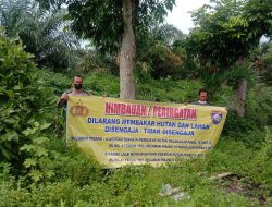 Upaya Cegah Karhutla, Bhabinkamtibmas Polsek Selesai Polres Binjai Beri Imbauan Kepada Masyarakat