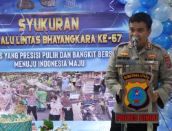 POLRES BINJAI MELAKSANAKAN SYUKURAN HARI LALU LINTAS BHAYANGKARA KE-67 TAHUN 2022