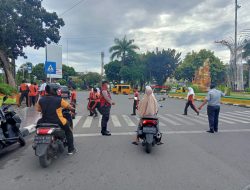 Gatur Sore Polsek Binjai Kota Pastikan Kelancaran Arus Lalu Lintas