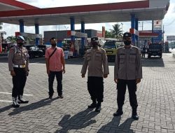 ANTISIPASI PENIMBUNAN BBM BERSUBSIDI, POLSEK BINJAI TIMUR GIAT KRYD SASAR SPBU