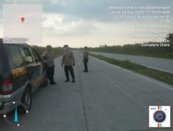 ANTISIPASI BALAP LIAR DAN KNALPOT BLONG POLSEK BINJAI TIMUR LAKUKAN PATROLI SEPUTARAN JALAN BARU MAKALONA
