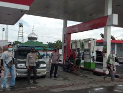 ANTISIPASI KELANGKAAN BBM, POLSEK BINJAI PATROLI R-4 DI SPBU TANDEM HULU