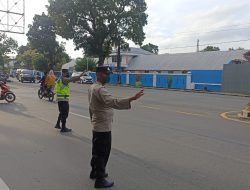 Antisipasi Penumpukan Kendaraan Pos Padat Sore Polsek Binjai Timur Beri Kenyamanan Pengguna Jalan Raya