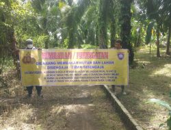 Bhabinkamtibmas Kel. Limau Mungkur Polsek Binjai Barat Edukasi Imbauan Cegah Karhutla di Wilayahnya